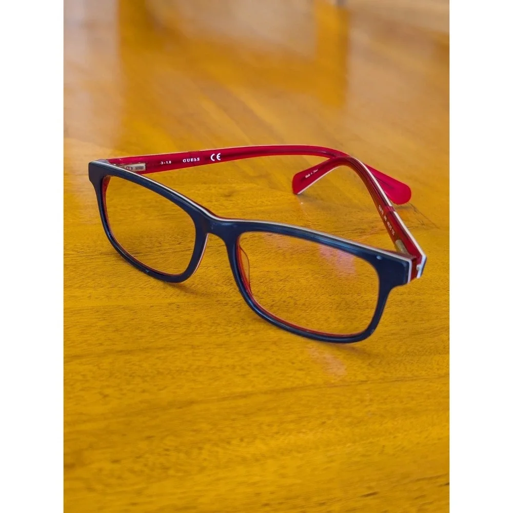 Kids GUESS Eyeglasses Blue Light Blue Red Plastic Frame GU9179 090 49-15